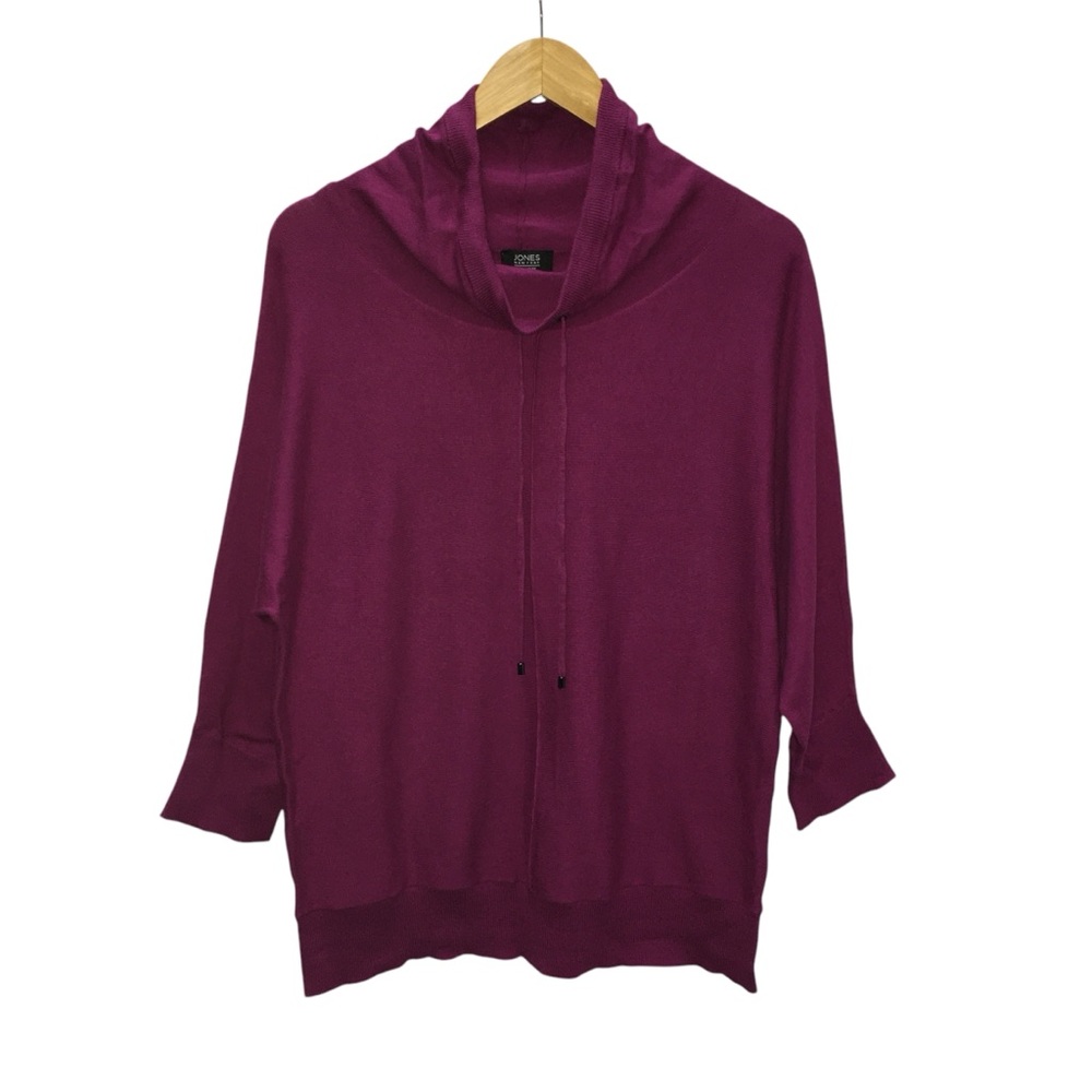 NWT Jones New York Cowl Neck Batwing Purple Magenta Sweater - Women’s Large